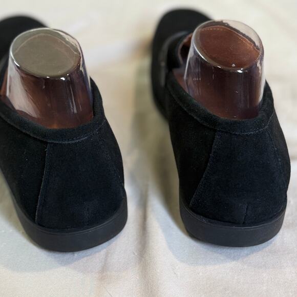 Stacy Adams men’s 10.5 black suede leather slip on loafers crosshatched strap. - Picture 4 of 10